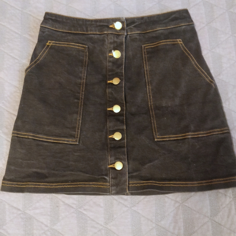 Wild Honey Denim Mini Skirt